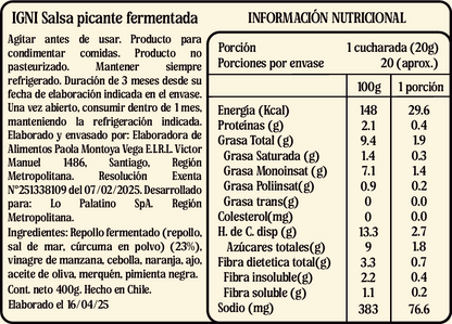 IGNI - Salsa Probiótica